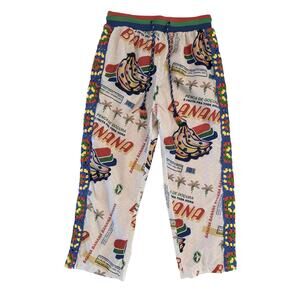 Farm Rio Banana Print w Crochet Pants Size M